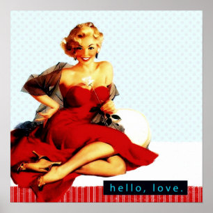 Póster Os anos 50 retros