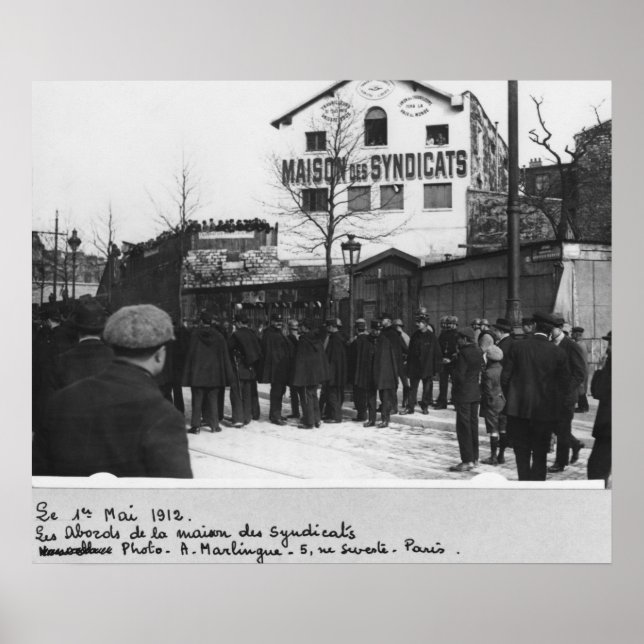 Póster Os arredores da Maison des Syndicats, (Frente)