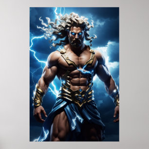 Poster Os atletas olímpicos: Zeus, rei dos atletas olímpi