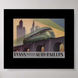 Póster Os auto Railers anos 30 de Evans