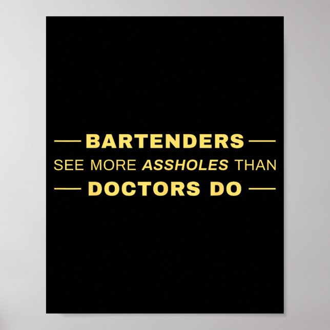 Poster Os Barmen Veem Mais do Que Médicos (Frente)