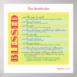 Poster Os Beatitudes Matthew 5