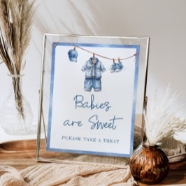 Poster Os Bebês Azuis Modernos são Doces