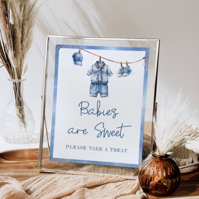 Poster Os Bebês Azuis Modernos são Doces (Criador carregado)