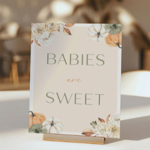 Poster Os Bebês Chás de fraldas De Abóbora São Doces