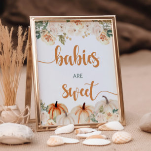 Poster Os Bebês Chás de fraldas De Abóbora São Doces