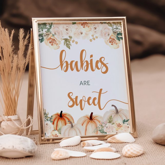 Poster Os Bebês Chás de fraldas De Abóbora São Doces (Criador carregado)