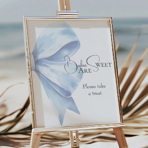 Poster Os Bebês Chás de fraldas De Arco Azul Dusty São Do