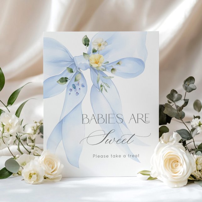 Poster Os bebês de flor silvestre Arco azul são doces (Criador carregado)