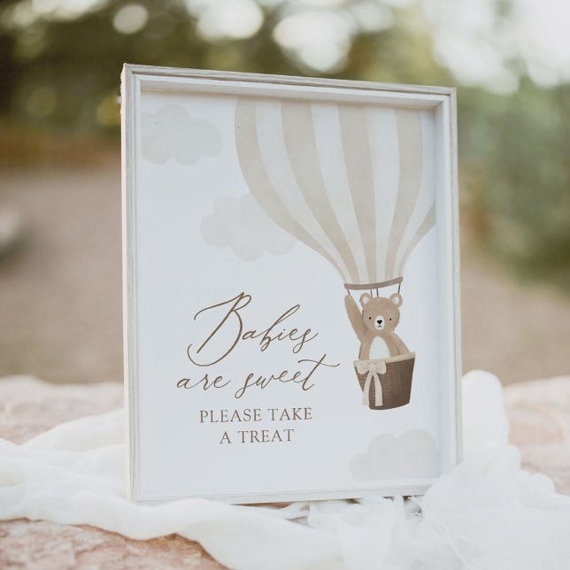 Poster Os bebês do Chá de fraldas do Urso de Teddy são do (Criador carregado)