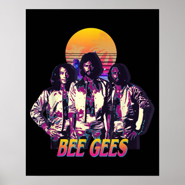 Poster Os Bee Gees Vivem Para Homens E Mulheres (Frente)