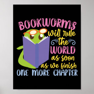 Poster Os Bookworms De Leitura Do Livro Irão Governar O