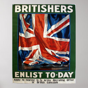 Poster Os Britishers recrutam hoje