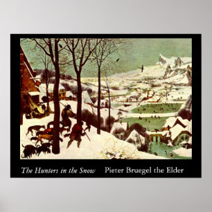 Poster Os caçadores na neve - 1565