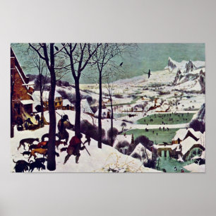 Poster Os caçadores na neve, por Bruegel D. Ä. Pieter