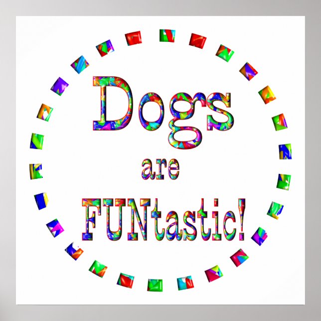 Póster Os cães são FUNtastic (Frente)