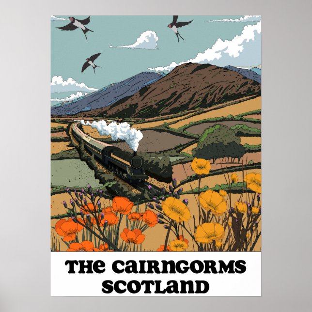 Poster Os Cairngorms Escócia (Frente)