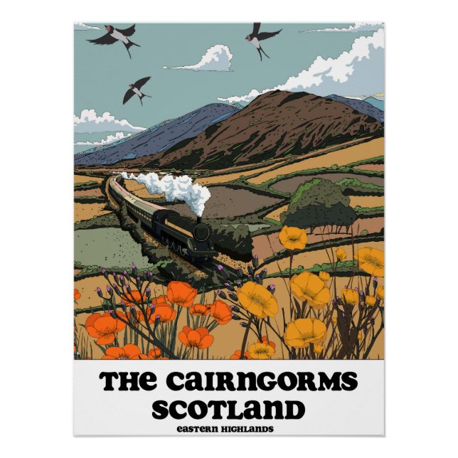 Póster Os Cairngorms Escócia (Frente)