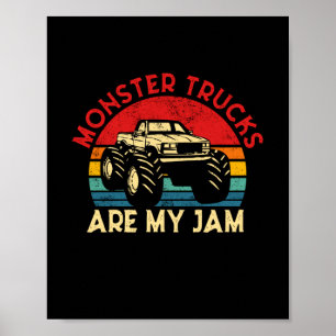 Poster Os Caminhões Monstros São O Meu Monstro De Retros 