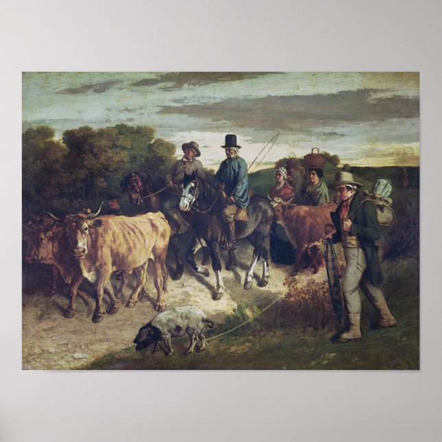 Póster Os Camponeses de Flagey Retornando da Feira (Frente)