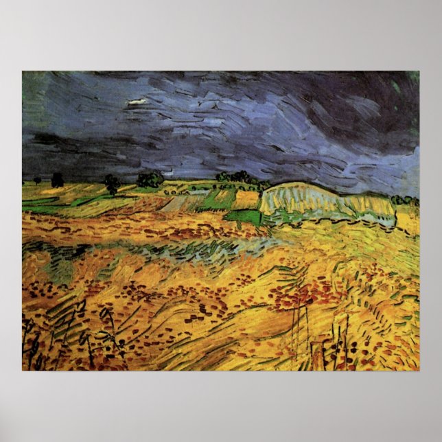 Póster Os Campos por Vincent van Gogh (Frente)