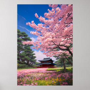 Poster Os Campos Rosa Idílicos