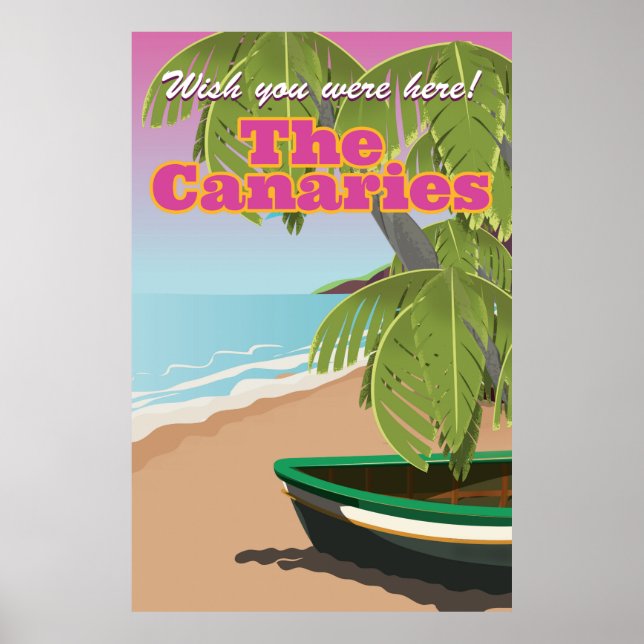 Póster Os canários viagens vintage (Frente)