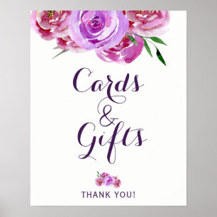 Poster Os cartões florais chiques e o casamento do buqu