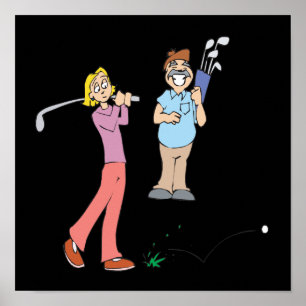 Póster Os casais que Golf junto permanecem junto