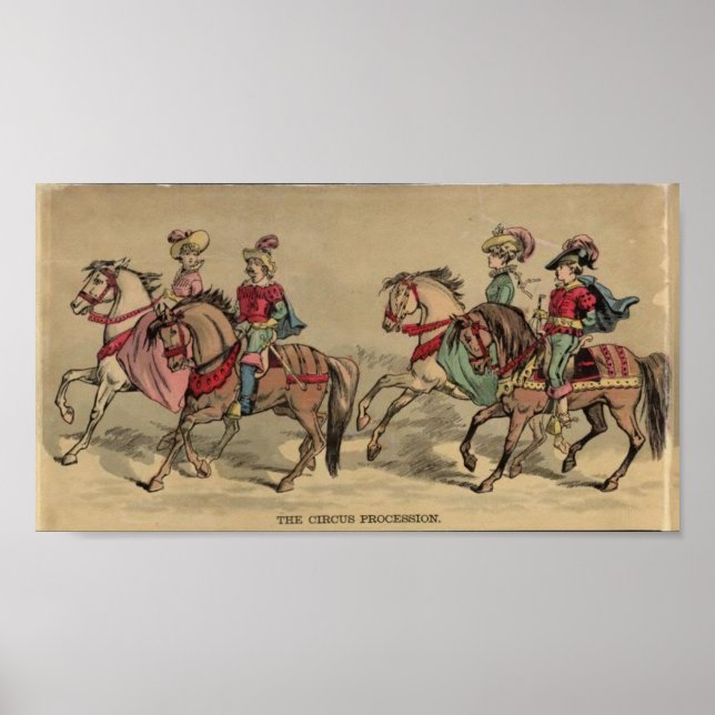 Poster Os Cavaleiros da Procissão do Circo a Cavalo (Frente)