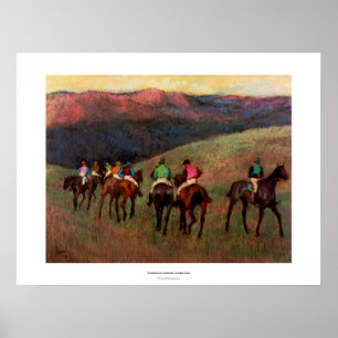 Póster Os cavalos de corrida em uma arte do cavalo dos