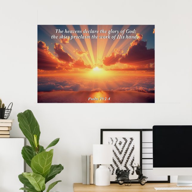 Poster Os céus declaram a glória: Deus e a criação Verso (Escritório em casa)