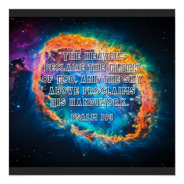 Póster Os Céus Declaram Ps. 19:1 (Frente)