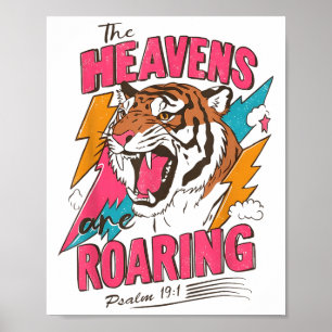 Poster Os Céus Estão Andando Na Bíblia Psalm 19_1 Verse W