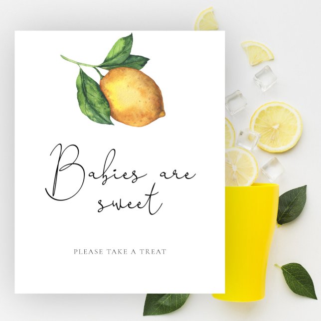 Poster Os chás de fraldas de limão são doces (Criador carregado)