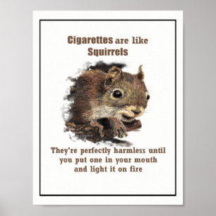 Póster Os cigarros são como citações inspiradores dos