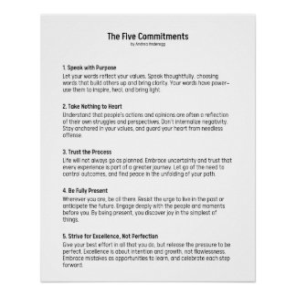 Póster Os Cinco Compromissos