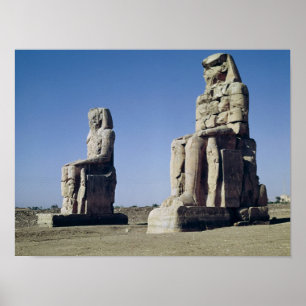 Póster Os Colossi de Memnon, estátuas de Amenhotep