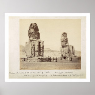 Póster Os Colossi de Memnon, estátuas de Amenhotep III,
