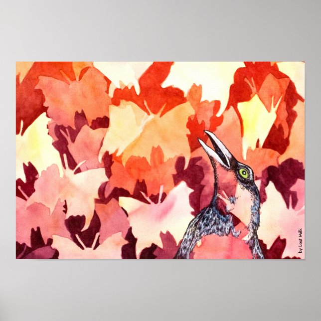 Póster Os corvos sacudis as borboletas (Frente)