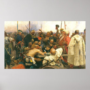 Póster Os Cossacks de Zaporozhian por Ilya Yefimovich