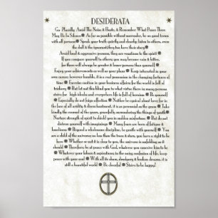 Póster Os DESIDERATA circundaram o crucifixo
