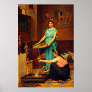 Poster Os Deuses Domésticos por John William Waterhouse