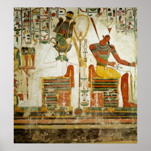 Póster Os deuses Osiris e Atum, do túmulo de