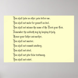 Poster Os Dez Mandamentos