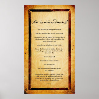 Poster Os Dez Mandamentos