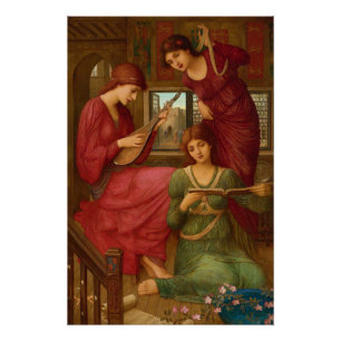 Póster Os dias dourados CC0567 de Strudwick aperfeiçoam 