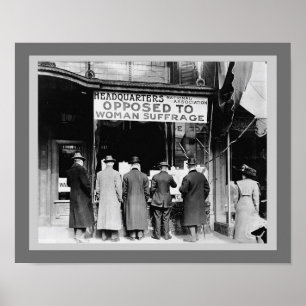 Poster Os direitos de voto das mulheres - opor ao