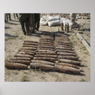 Póster Os dispositivos explosivos são identificados e