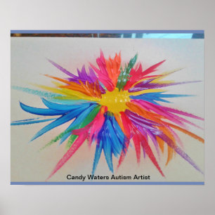 Poster Os doces molham o artista do autismo
